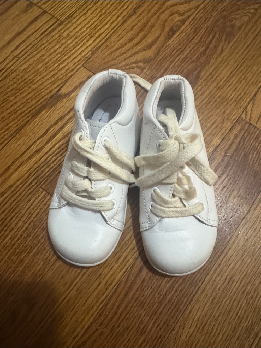 Stride Rite White Kids Lace-Up Sneakers